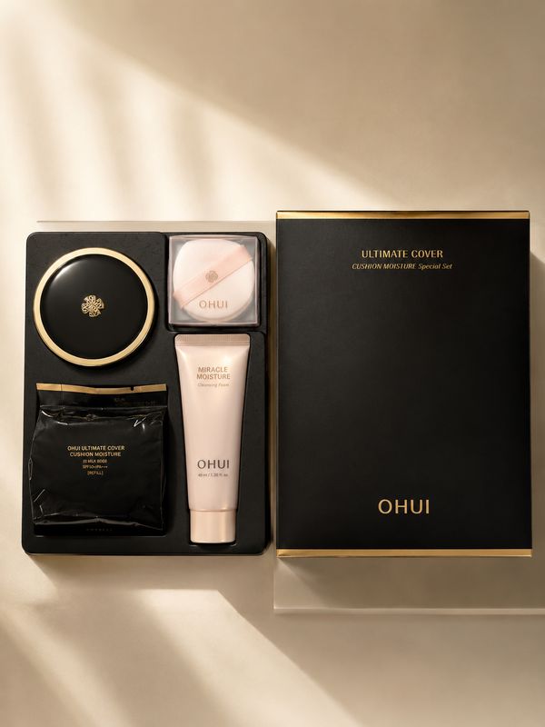 OHUI ULTIMATE COVER CUSHION MOISTURE Special Set 01Milk Beige 270g