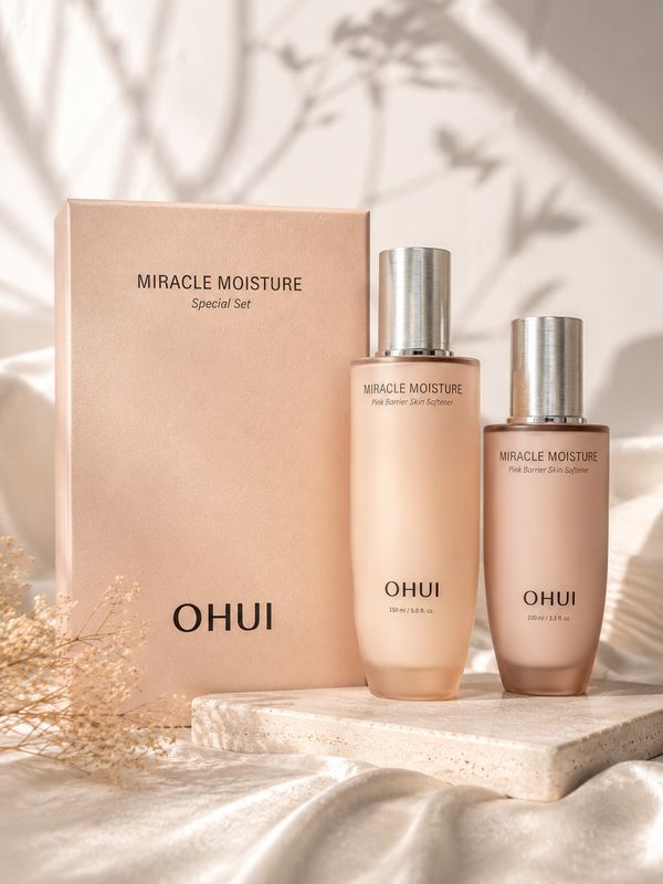 OHUI MIRACLE MOISTURE Pink Barrier Skin Softener Special Set 780g