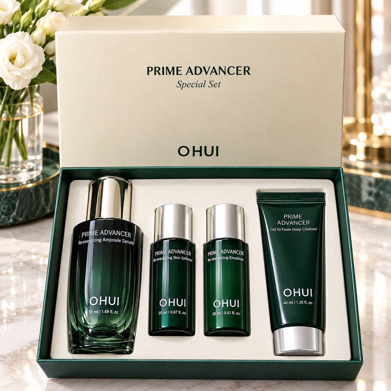 O HUI PRIME ADVANCER De-aging Ampoule Serum Special Set 505g