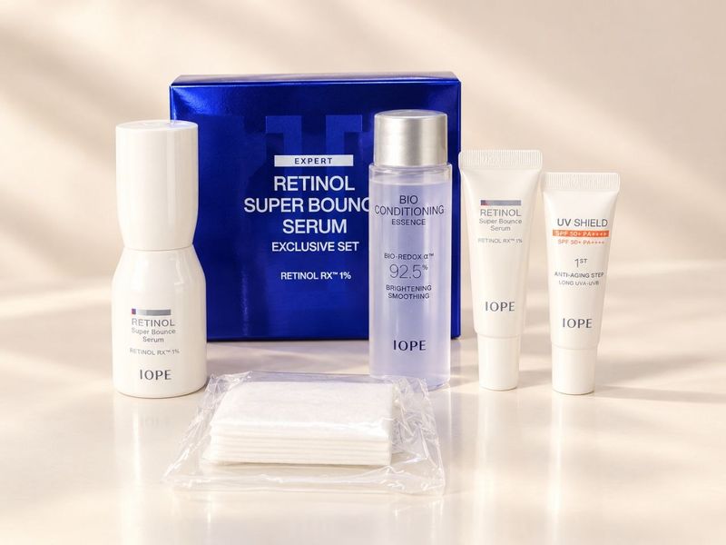 IOPE RETINOL SUPER BOUNCE SERUM EXCLUSIVE SET RETINOL RX 1% 260гр