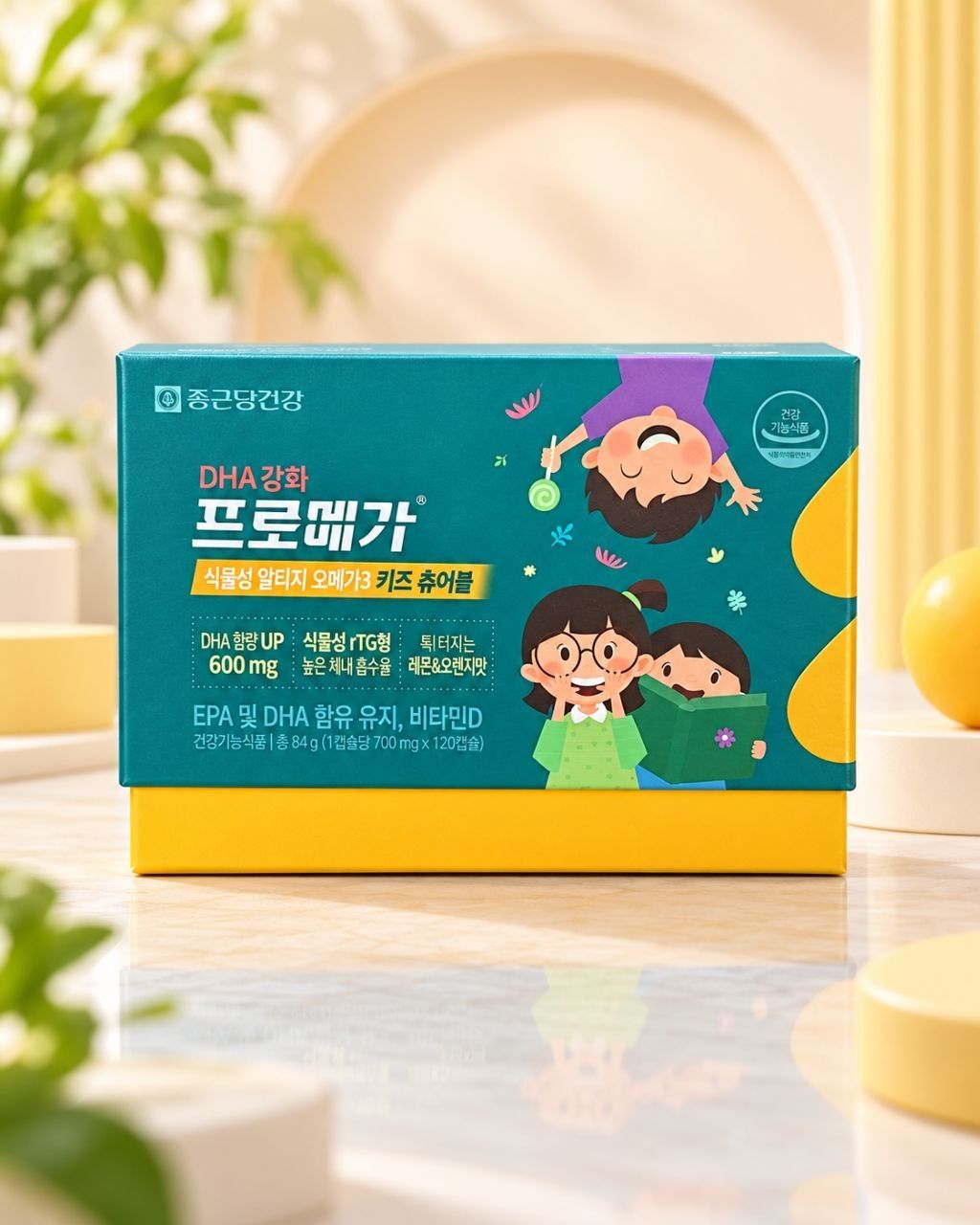ProMega Plant-Based rTG Omega-3 Kids Chewable детская Омега-3 с DHA, 120 капсул 340g