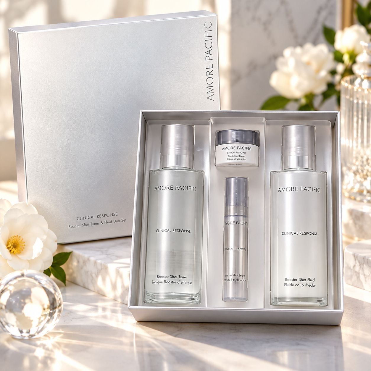AMORE PACIFIC CLINICAL RESPONSE BOOSTER Shot Toner&amp; Fluid DUO Set 2pcs 940гр
