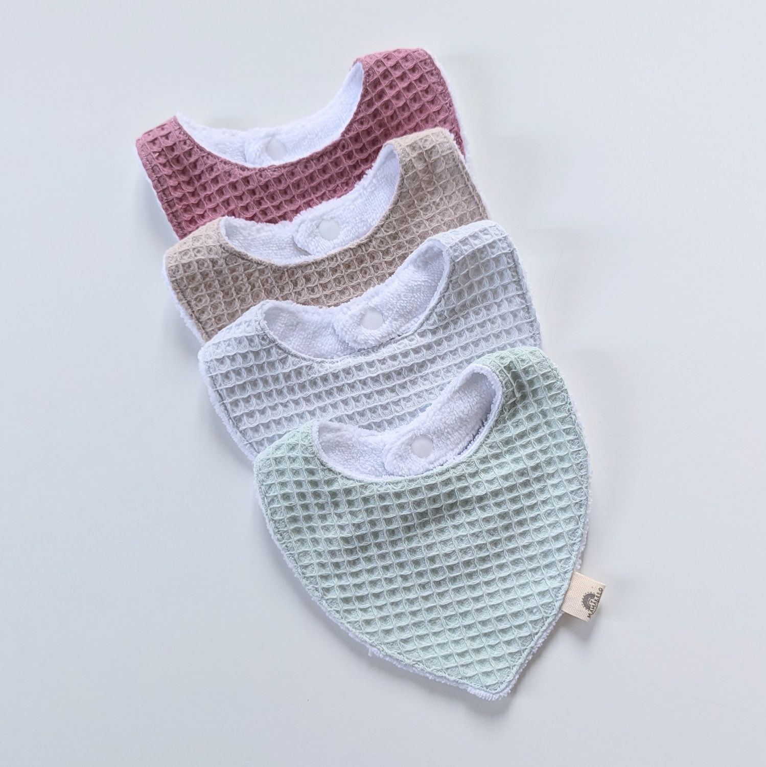 Bavaglino neonato Waffle 0-6 mesi