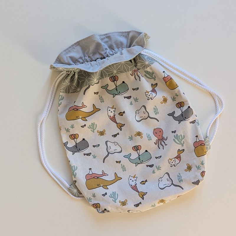 Sacca Zaino Asilo - foderata Sacca Zaino Asilo - foderata