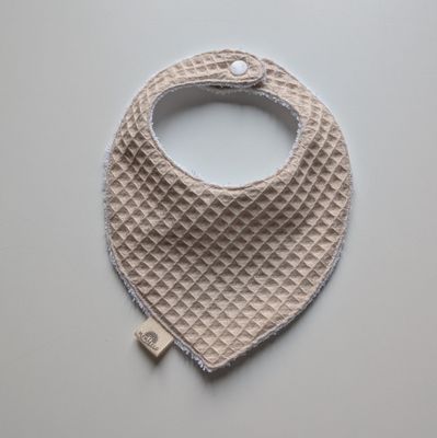 Bavaglino neonato Waffle 0-6 mesi Beige