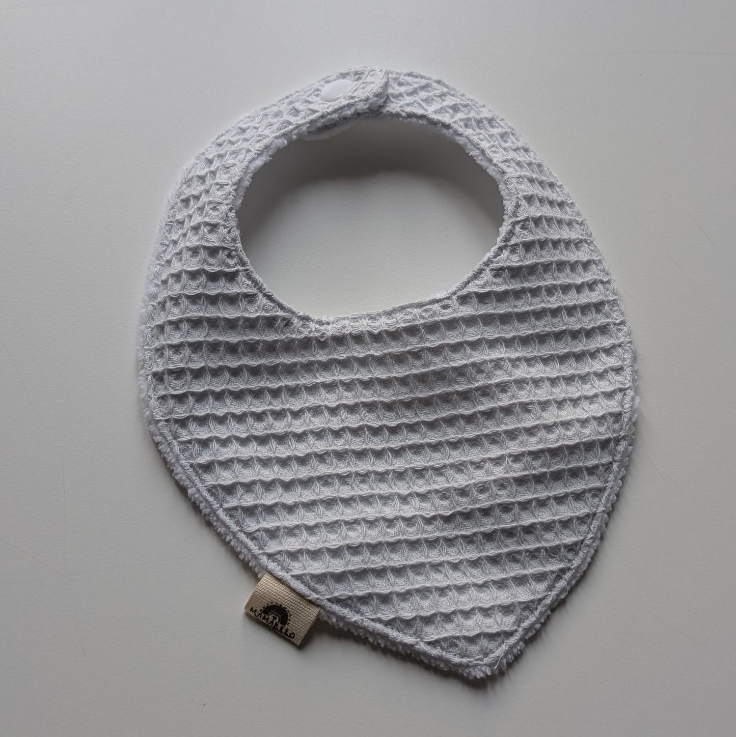 Bavaglino neonato Waffle 0-6 mesi Celeste