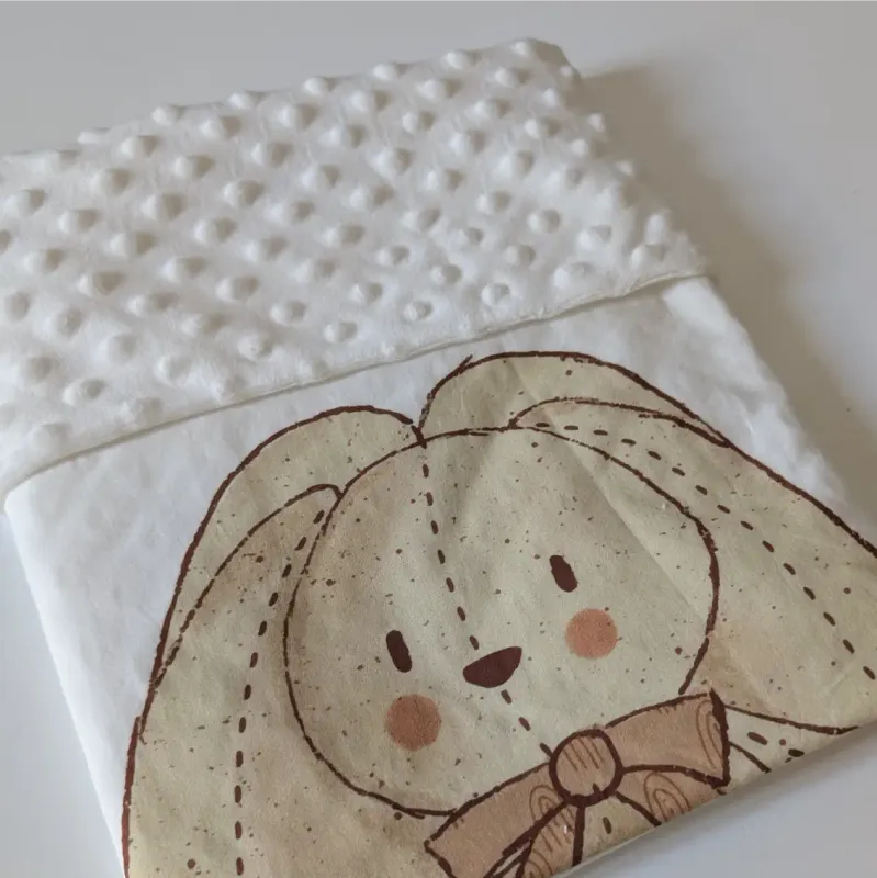 Copertina neonato minky pile - Mamakreo Copertina neonato minky pile - Mamakreo