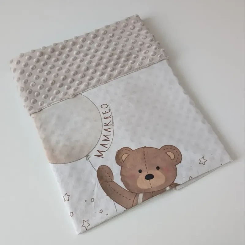 Copertina neonato minky pile - Mamakreo Copertina neonato minky pile - Mamakreo