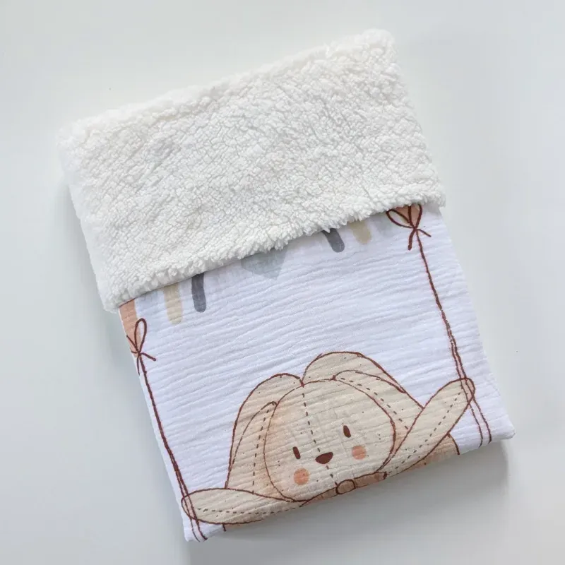 Copertina neonato Mussola e Teddy - Mamakreo