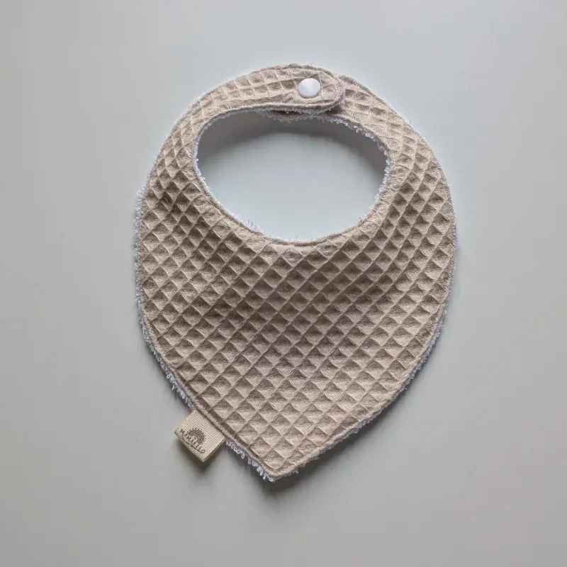 Bavaglino neonato Waffle 0-6 mesi spugna