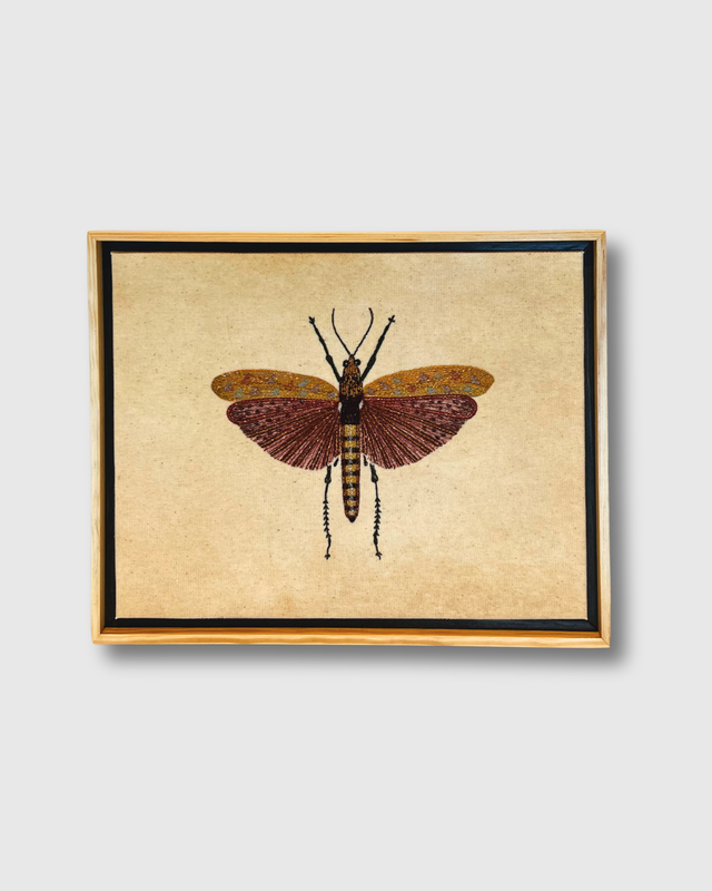 Thread Art-Rose Winged Hopper