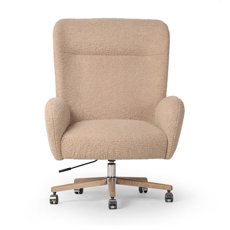 Desk Chair-Camel Sheepskin