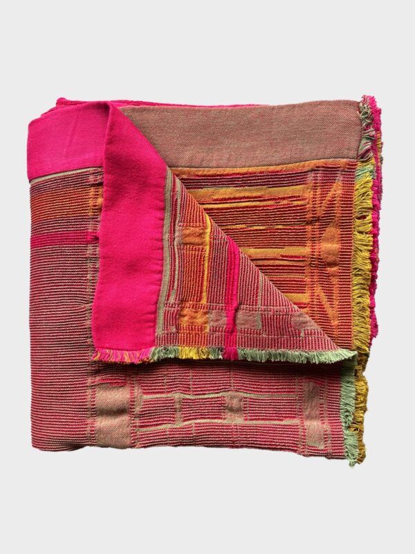 Throw-Pink/Green-Cotton