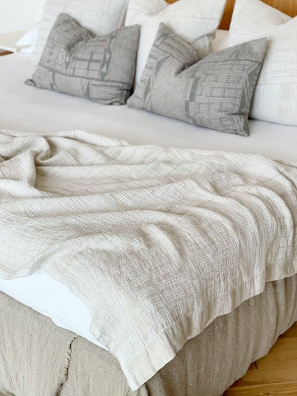 Throw-White Sand-Linen