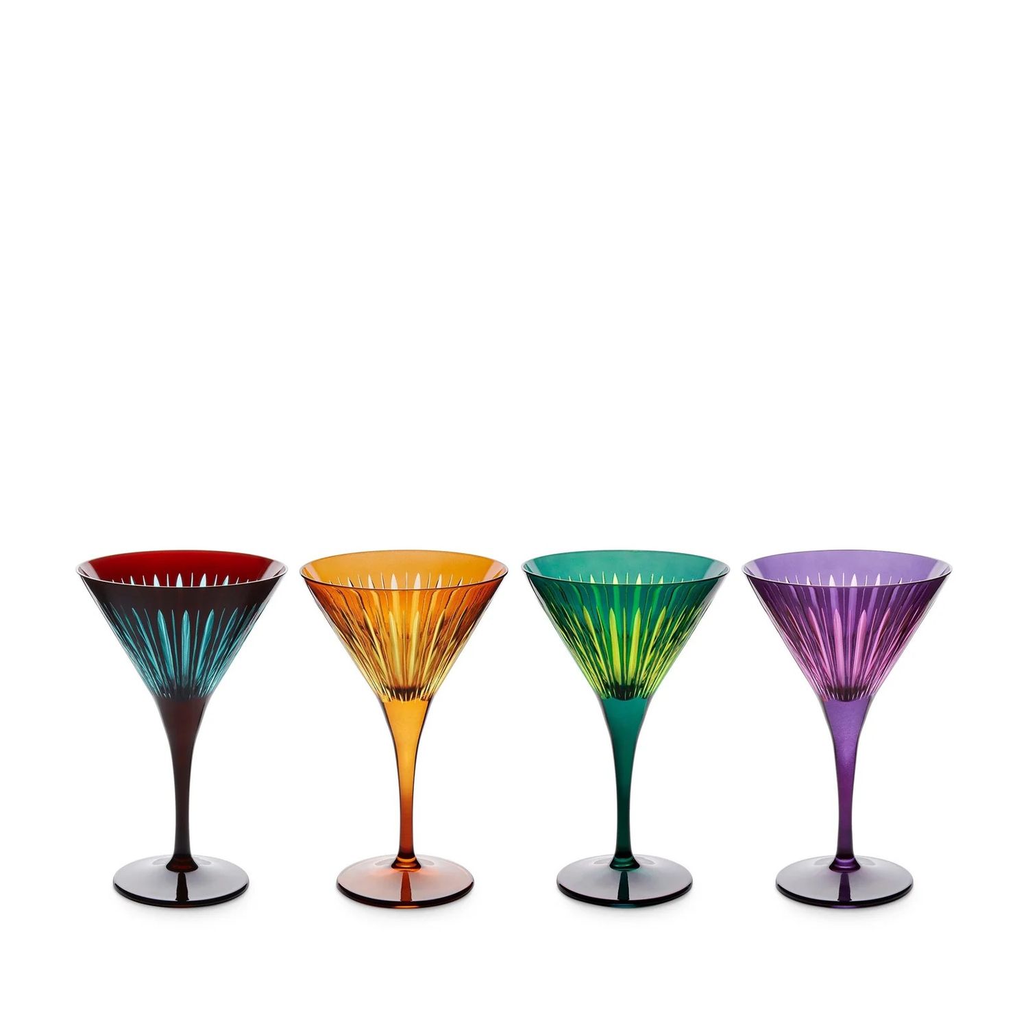 Prism Color Martini Glasses