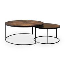 Coffee Table-Bronze Copper-2 Nesting