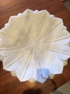 Plate-White Marble-Flower