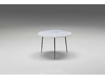 End Table-White Marble-Medium