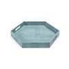 Tray-Turquoise Shagreen-Hex