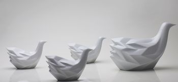 Sculpture-Porcelain-White Columba L