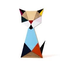Sculpture-Geo Cat Color II