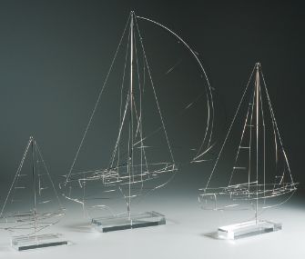 Sculpture-Steel Wire-Sailboat G