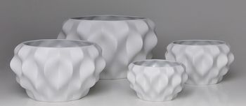 Bowl-Porcelain-White Plissan M