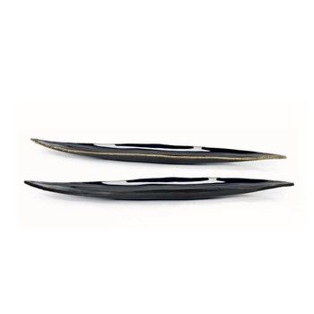 Center Piece-Glass-Gold Okra 120 cm II