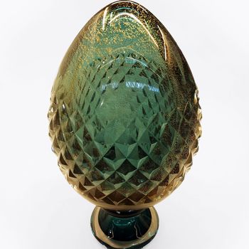 Egg-Murano/Gold-Aquamarine II