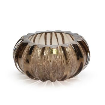 Center Piece-Murano/Gold Leaf- Taupe II