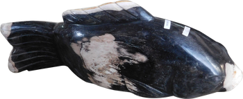 Sculpture-Fish-Petrified Wood-L