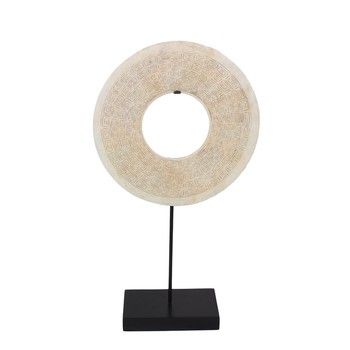 Sculpture-Greek Key-White Jade