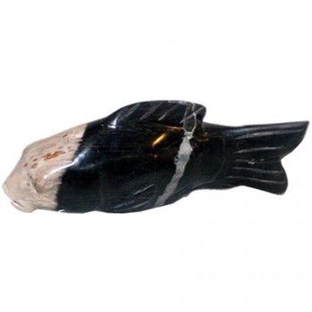 Fish-Petrified Wood-Carved-S