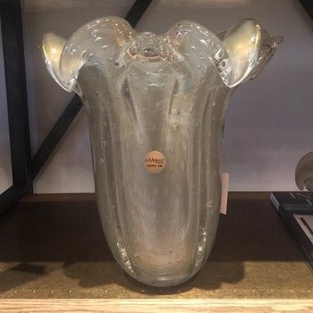 Center Piece-Murano/Gold Leaf- Taupe III