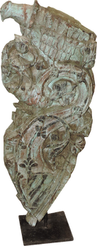 Ornament-Wood Fragment-Antique-India