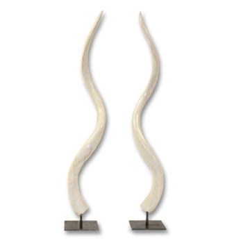 Horn-Kudu Mounted White-L