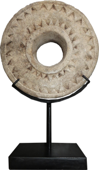 Sculpture-Carved Disk on Stand-S