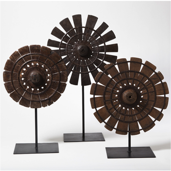 Sculpture-Wood-Charkha Tall