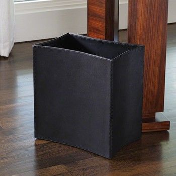 Basket-Folded Leather-Black