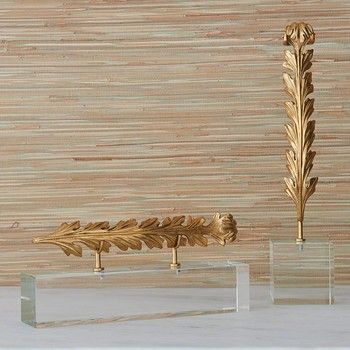 Sculpture-V Scroll Fragment-Brass