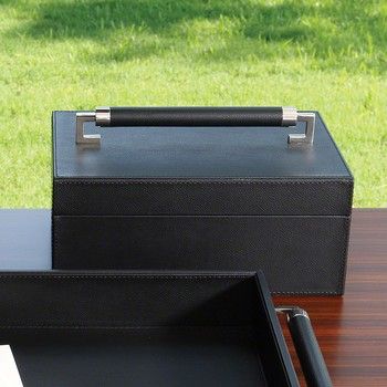 Box-Black-Leather Handle