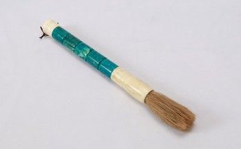 Calligraphy Brush-Aqua Blue Jade Cylindrical