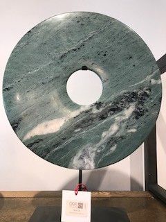 Sculpture-Jade Disk-Green 12in