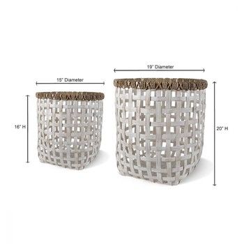Basket-Whitewash Round-M