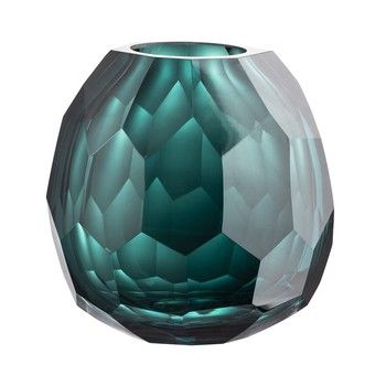 Vase-Green Crystal-Diamond