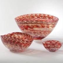 Bowl-Red-Swirl Oval