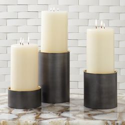Candle Holder-Wood- S I