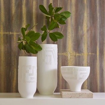 Vase-Chaco White-S