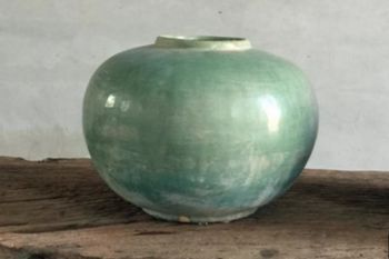 Vase-Round-Light Green-L