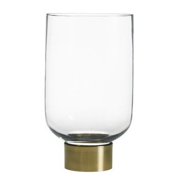 Vase-Glass/Brass-5x8.75
